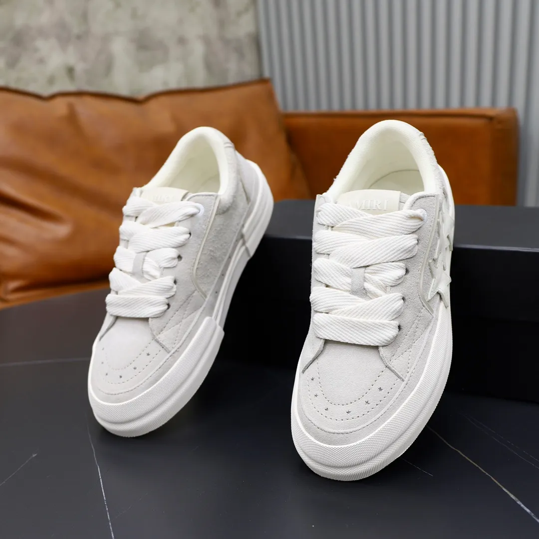 Men's men's shoes 💰540💰🔥🔥🔥 Couple style Amiri2024 new sports and casual shoes, casual, fashionable and versatile flat-soled moral training shoes. Classic color combination + perfect shoe shape, Amiri’s classic Logo star makes you and I fall in love. Imported cow suede leather makes the shoes more high-end. Recommended by major celebrities, bloggers and internet celebrities.   Color: black, off-white, blue, pink, red. Size: Women’s 35-40 (41 is custom-made and non-returnable) Men’s 38-44 (45 and 46 are custom-made and non-refundable)